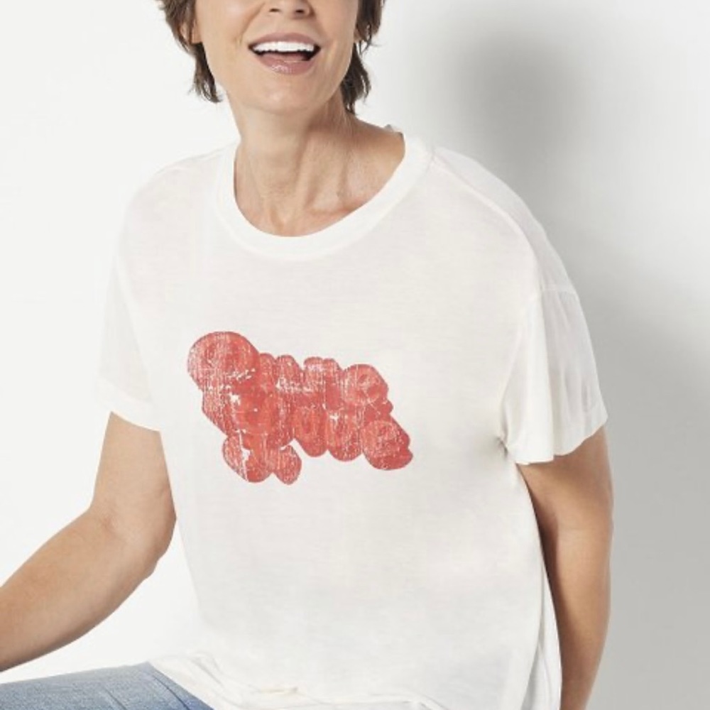 💋NWOT💋 Peace Love World  100% Modal Pure Love Crewneck Short-Sleeve Tee